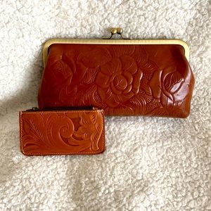 Patricia Nash EUC Potenaz clutch with matching Gela card holder